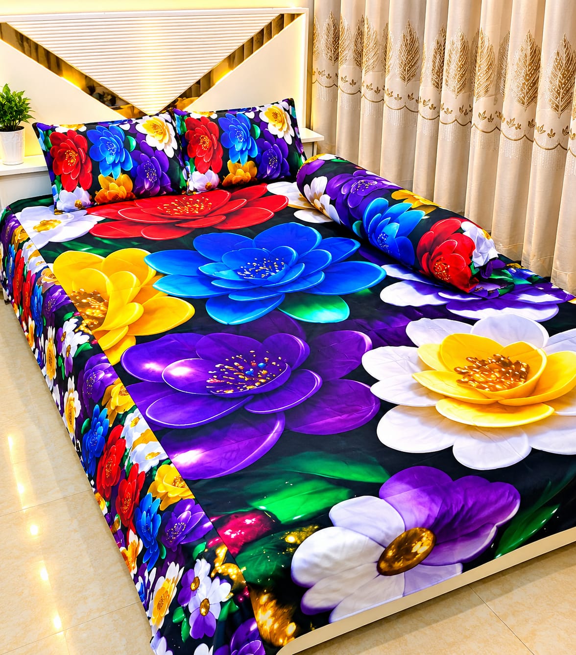 7/8 fit Waterproof 3d print bedsheet=B153